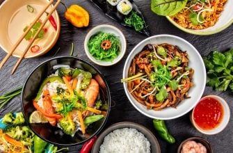 Výběr asijských jídel