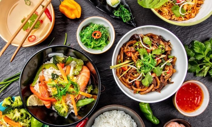 Výběr asijských jídel